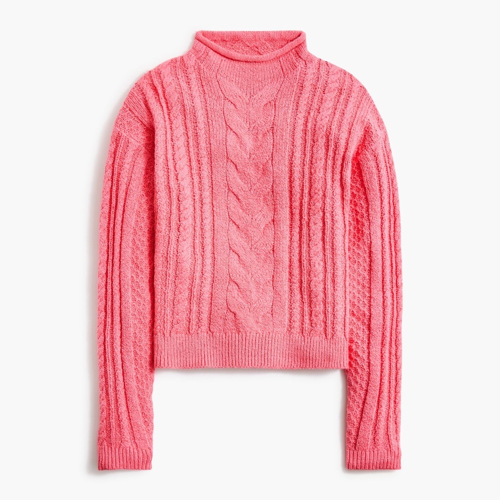 J.Crew Factory Cable Knit Rollneck Sweater